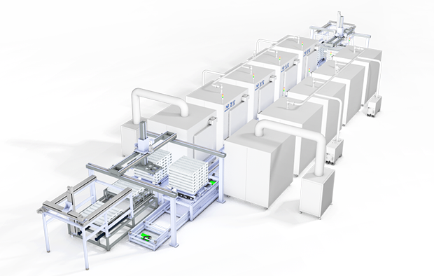 浩宝锂电池全自动真空干燥线